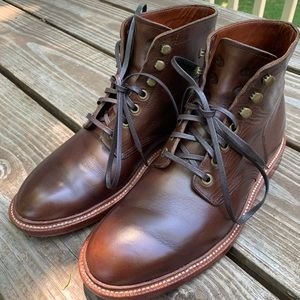 Grant Stone Diesel Boot Crimson Chromexcel Leather Sole 9.5D waxed/leather laces